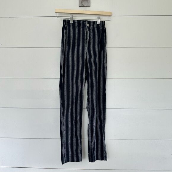 John Galt Women’s One Size Striped Pants Black - Picture 1 of 4
